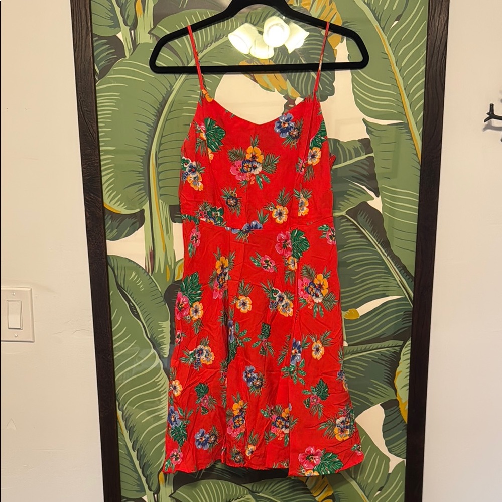 Old Navy Floral Red Luau Sundress